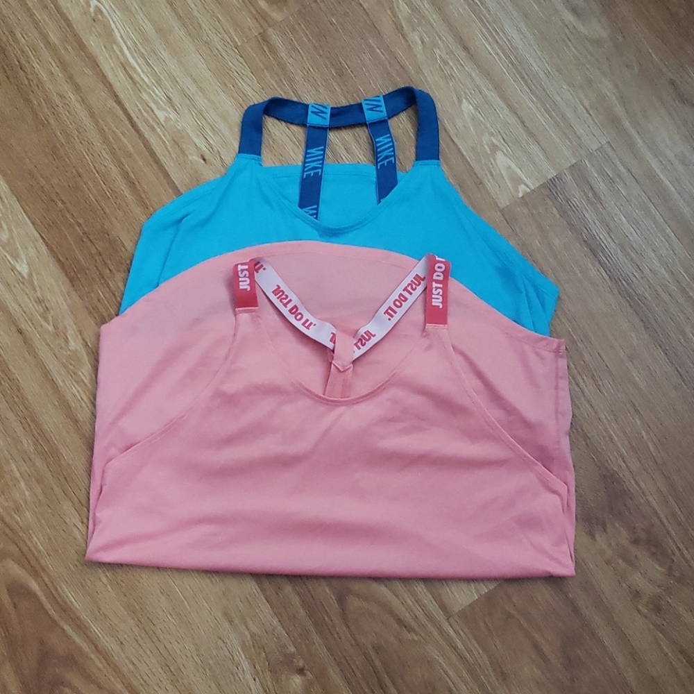 2 nike dri fit tops!